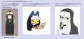 The ''Weed Girl'' Drawfag would take images posted by Ankhafags and edit them with nun outfits, Ankhafags would take a liking to the edits and repost them often