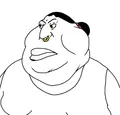 Template with black hair