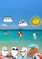Pina Coalada style background, mobile version