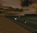 The running track towards the end of the level.