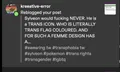 >Sylveon would fucking NEVER. He is a TRANS ICON. WHO IS LITERALLY TRANS FLAG COLOURED. AND FOR SUCH A FEMME DESIGN HAS A…-ACK!!