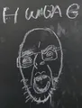 Cobson drawn in chalk