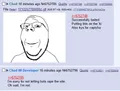 Developer's excuse "I'm sorry for not letting bots rape the site."