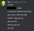 Ryekrispie, who spied on bu5t's Discord server for a while, confirms bu5t's datamining operation with the splinter.