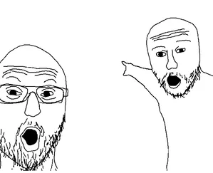 Booru two pointing soyjaks.png