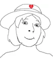 with hearts hat and no glasses
