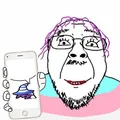 Soyjak shows his phone