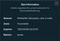 "Pedophilic discussion"