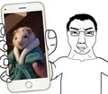 a Chud showing a picture of a cute ferret
