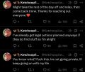 Saying xhe doesn't care about the 'ox but then panicking about it