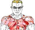 Muscular Chud with a Ruby Shirt