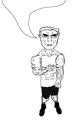 Unbothered Chud with speech bubble template