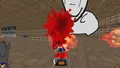 SuperSproke's fixed muzzle flash, a dancingswede enemy. Lower left corner: A gray squirrel.