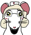 Lorna as Dogjak, proving that Terrible Mouse is oldfig culture.