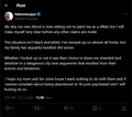 >I'm a selfish little fuck so my family should take care of that