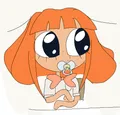 The original Soymy drawing with a pacifier