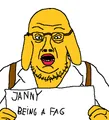 Trumpjak being a janny (a fag)