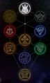 This is the view of the different floors of the library you can see before you begin a reception. The highlighted node is the floor you will use to fight in the coming battle.