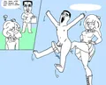A common template of Coco from Ongezellig kicking a tiny chud pecker (obsessed fetish art)