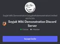 A closer look at an invite screen before entering a discord server. To get invited into a discord server, one must usually enter an "invite link" that consists of a string of letters and numbers. (Example: SZ7J2tN)