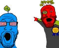 Two Soyjaks Pointing