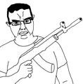 Holding gun