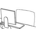 Nobody sitting at the computer