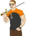 Chud with a sword