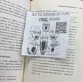 Sharty ad in a book (assumably at a library)