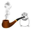 budgiejak smoking a pipe