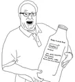 A variant:unknown holding yet another can of soy, albeit this time a giant one.