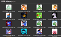 Steam pfp history showcasing his fixation on Yoshi