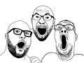 Hot Sauce with Cirrus and Reaction Soyjak, dubbed soyjak trio2 on the 'ru.
