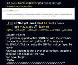 Itch.io has in the past hosted Antifa Game Jams, so left-wing biases in moderation staff would be at least somewhat prevalent. Clearly some Janny was traumatized by the distasteful portrayal of a valid transfolk -ACK!ing xirself, and decided to delete the game to prevent other BIPOC folx from getting PTSD from this hateful content.