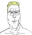 Cobbert depicted as an A10 aryan with blonde hair