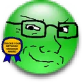 A green dot is shown when the network variance index is between 40% and 90%. Represented by a smug Soyak with an award.