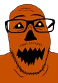 Punkjak as a Jack-o'-lantern.
