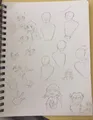 His sketches