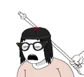 This is one of the most popular anti-Soytan images. It shows Soytan getting hit on the head with a metal pipe.