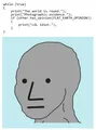 print.speakline("Anyone who thinks the earth is round is clearly an npc even though basic logic debunks the idea of a flat earth") ok but really the earth is round.
