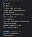 The roles Mustard gave to users