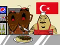 Ishish Soyak Ears making Turkroach Phillip kebab.