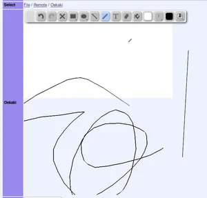 Drawing in the transparent region of a resized oekaki